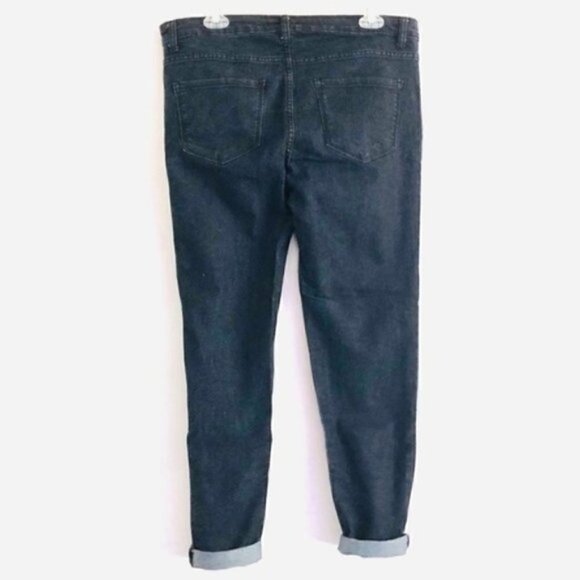 forever 21 Jeans 31 Skinny Denim Dark Blue Wash - Picture 6 of 9